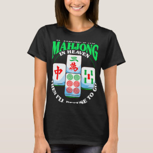 Camiseta Engraçado jogo de Azulejo chinês Mahjong