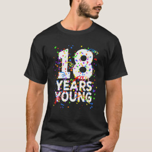 Camiseta Engraçado Jovem Feliz 18º Aniversário Para Homens