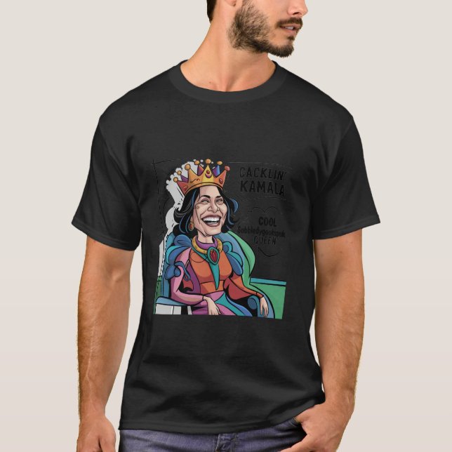 Camiseta Engraçado Kamala Harris Rindo do Word Salad Speech (Frente)