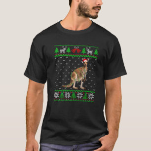 Camiseta Engraçado Kangaroo Luz Feia Doce Árvore de Natal