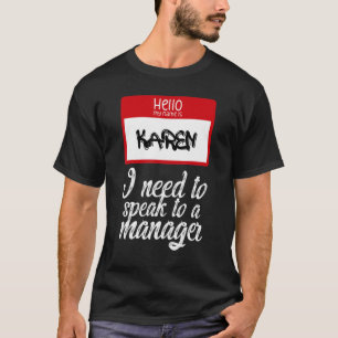 Camiseta Engraçado Karen Halloween Fala A Figurança Preguiç