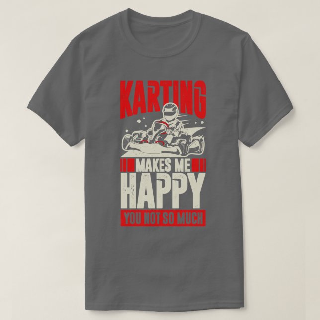 Camiseta Engraçado, Kart Driver Gift (Frente do Design)