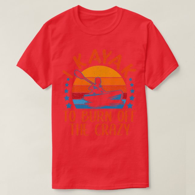 Camiseta Engraçado Kayak Kayaking Barco Verão Sunset Girl W (Frente do Design)