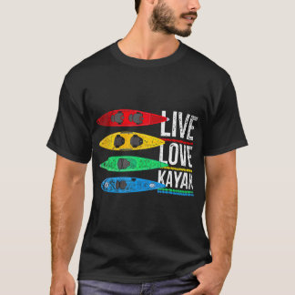 Camiseta Engraçado Kayaker Canoando Barco Kayak Love