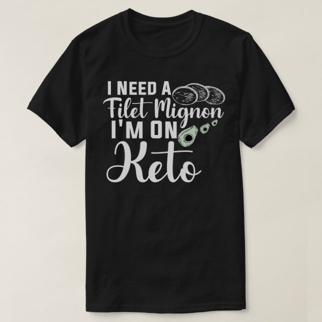 Camiseta Engraçado Keto Guido Bacon Keto Dieta Eu Preciso D (Frente do Design)