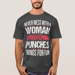 Camiseta Engraçado Kickboxe Garota do Frio Menina Boxando K