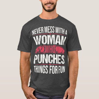 Camiseta Engraçado Kickboxe Garota do Frio Menina Boxando K