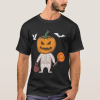 Engraçado Kid Skeleton Pumpkin Cabeça