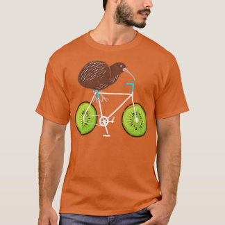 Camiseta Engraçado Kiwi Bicicleta Nova Zelândia