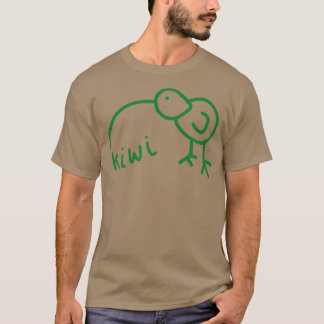 Camiseta Engraçado Kiwi Doodle Green
