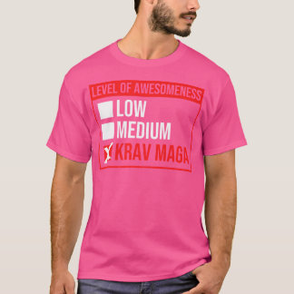 Camiseta Engraçado Krav Maga Nível De Consciência Baixo Med