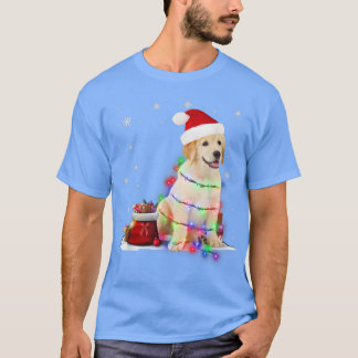 Camiseta Engraçado Labrador Cachorro Árvore de Natal Luzes