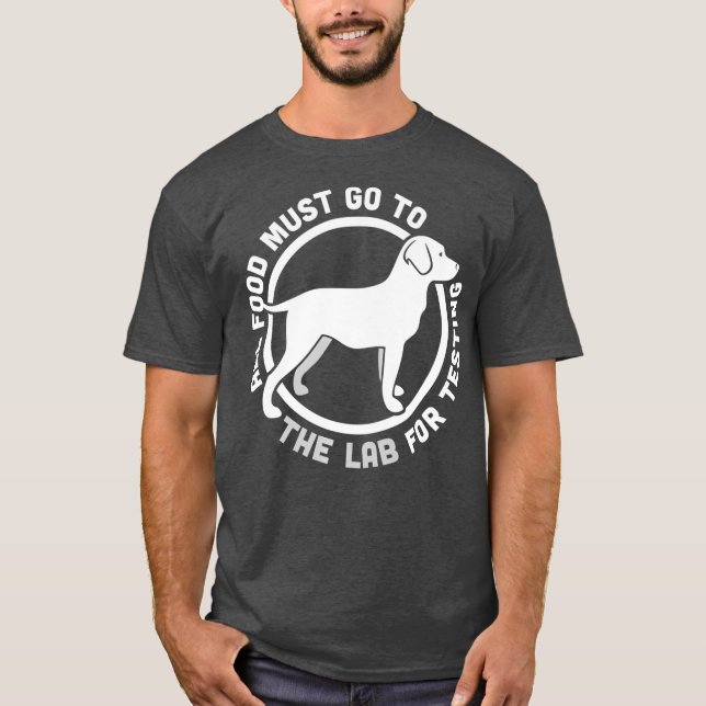 Camiseta Engraçado Labrador Retriever Black Lab Fetch Dog P (Frente)