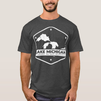 Camiseta Engraçado Lago Michigan Sem Tubarões Sem Excelente