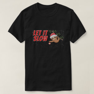 Camiseta Engraçado Lama Que Devagar O Natal