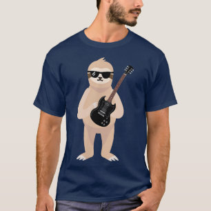 Camiseta Engraçado Lama Vestindo Óculos De Sol Jogando Gu E