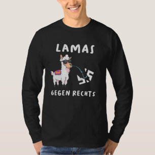 Camiseta Engraçado Lamas Contra Alpaca Direita