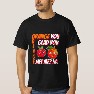 Camiseta Engraçado, laranja, que bom que me conheceu no ani