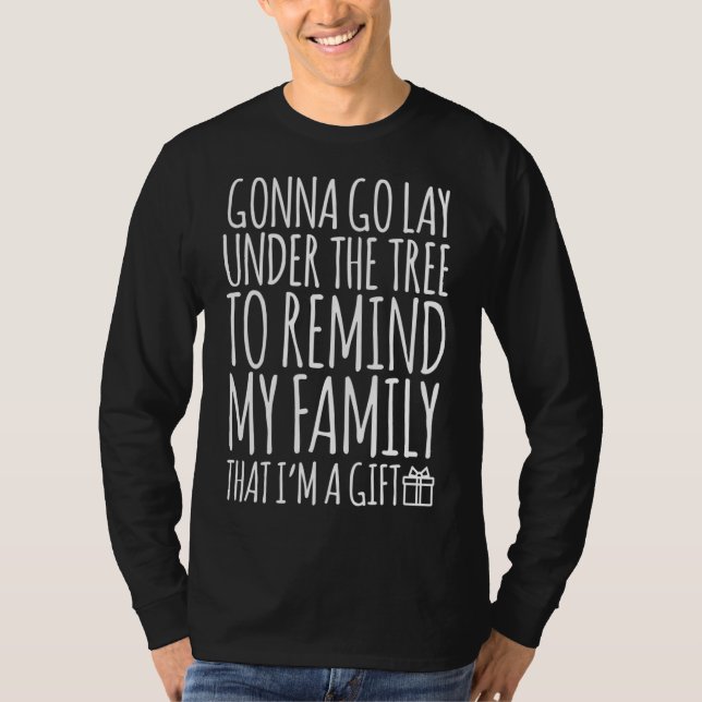 Camiseta Engraçado Lay Sob a Família Lembrança da Árvore de (Frente)