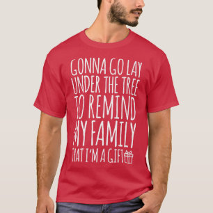 Camiseta Engraçado Lay Sob a Família Lembrança da Árvore de