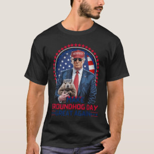 Camiseta Engraçado, Legal Trump Groundhog Torna o Dia do Gr