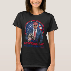 Camiseta Engraçado, Legal Trump Groundhog Torna o Dia do Gr