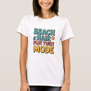 Camiseta Engraçado Leitor de Cabelo de Praia Leitura Estéti