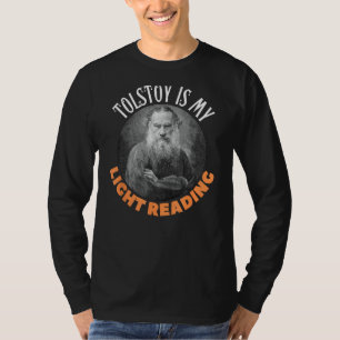 Camiseta Engraçado Leo Tolstoy Literatura Russa, Leitura Le
