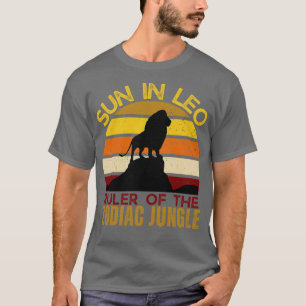 Camiseta Engraçado Leo Zodiac Sinal Sun em Leo Ruler do Zod