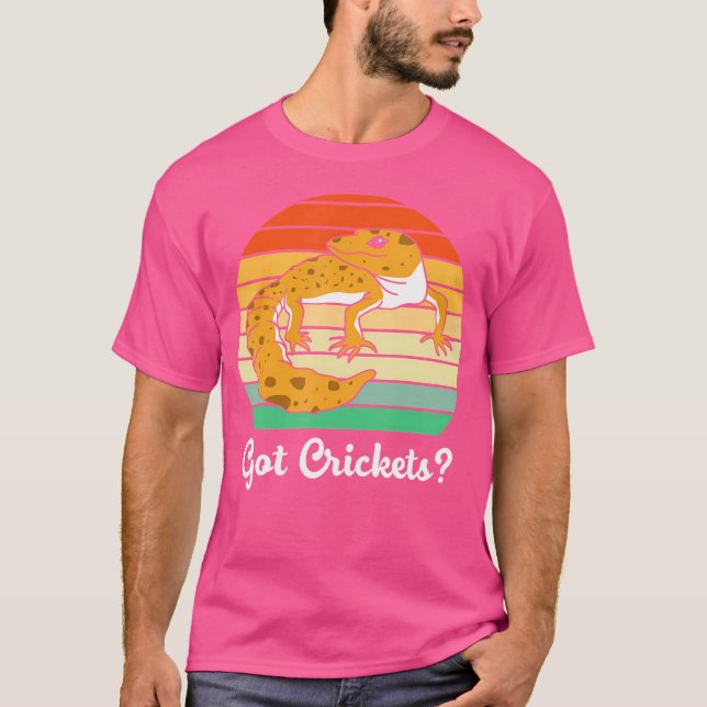 Camiseta Engraçado Leopard Gecko Tem Críquete (Frente)