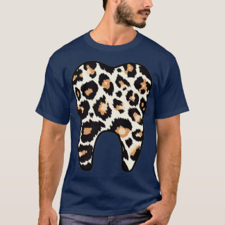 Camiseta Engraçado Leopard Leo Dental Hygienist