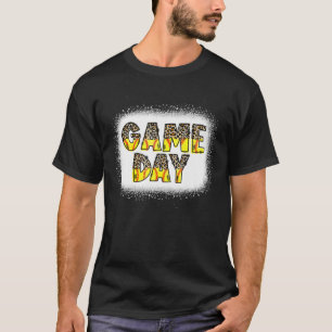 Camiseta Engraçado Leopard Softball Game Day Vibes Softball