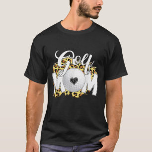 Camiseta Engraçado Leopardo Golf Mãe Dia de as mães De Amor