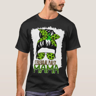 Camiseta Engraçado Leopardo Mensageiro Cabelo Cerebral Pals