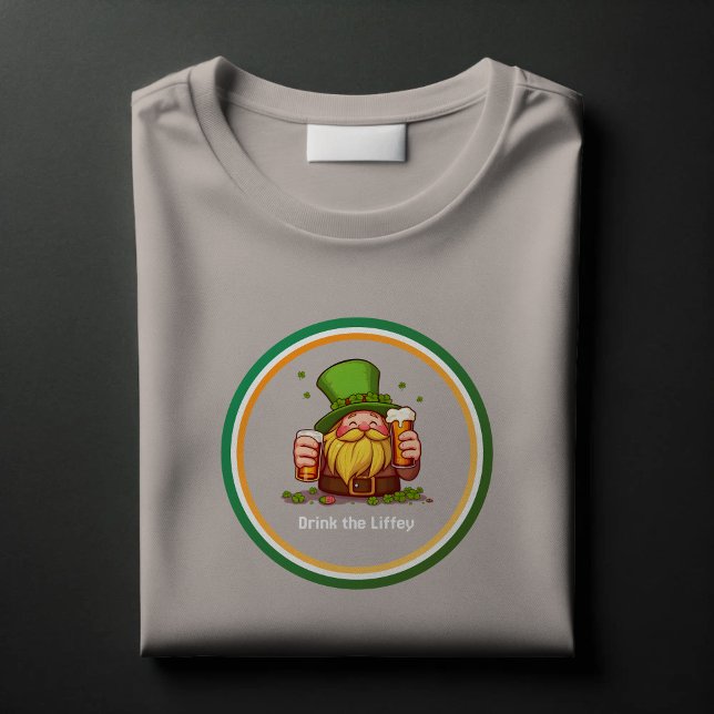 Camiseta Engraçado Leprechaun Beer e Shamrocks (Criador carregado)