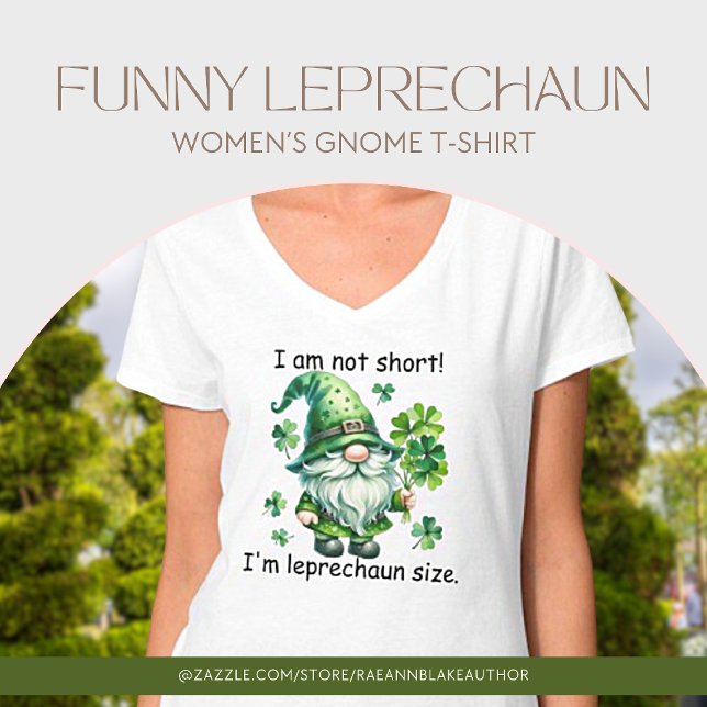Camiseta Engraçado Leprechaun Gnomo T-Shirt (Criador carregado)