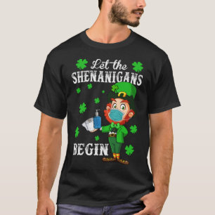 Camiseta Engraçado Leprechaun Vestindo Máscara - Rua verde 