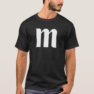 Camiseta Engraçado - Letra M Grupos de Equipe Correspondênc