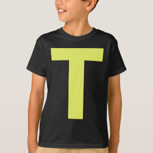 Camiseta Engraçado - Letra T, Figurino de Halloween Verde
