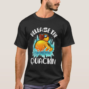 Camiseta Engraçado Libertar o Pato de Borracha Quackin Dota