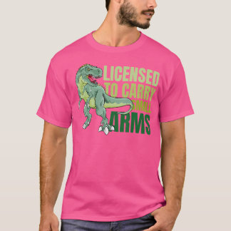 Camiseta Engraçado Licenciado Para Carregar De Armas Pequen