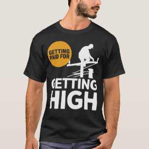 Camiseta Engraçado, Lineman Design, Recebendo Paga Por Cheg