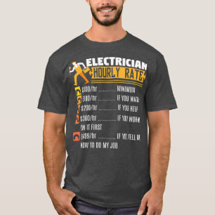 Camiseta Engraçado Lineman Presente Por Um Elétrico