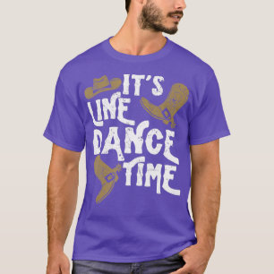 Camiseta Engraçado Linha Dança País Dançando Chapéus Ociden