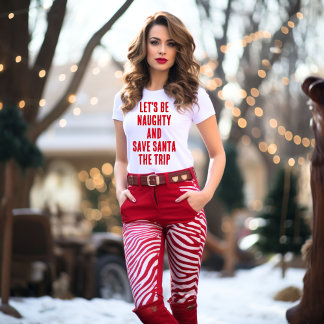 Camiseta Engraçado Linha de Recolha de Natal
