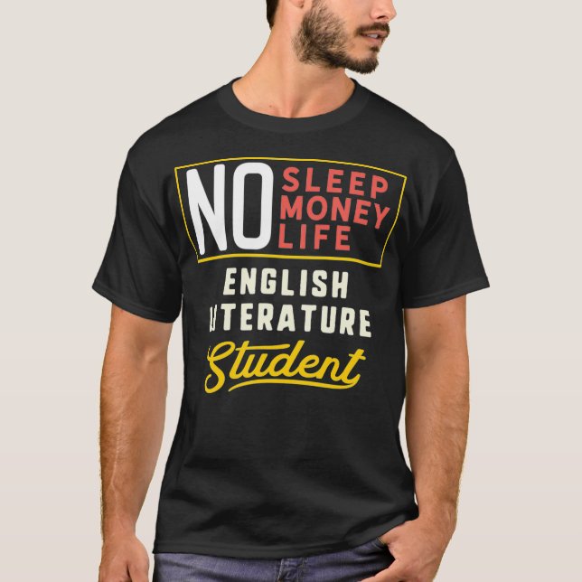 Camiseta Engraçado Literatura Inglesa Grande Presente Estud (Frente)