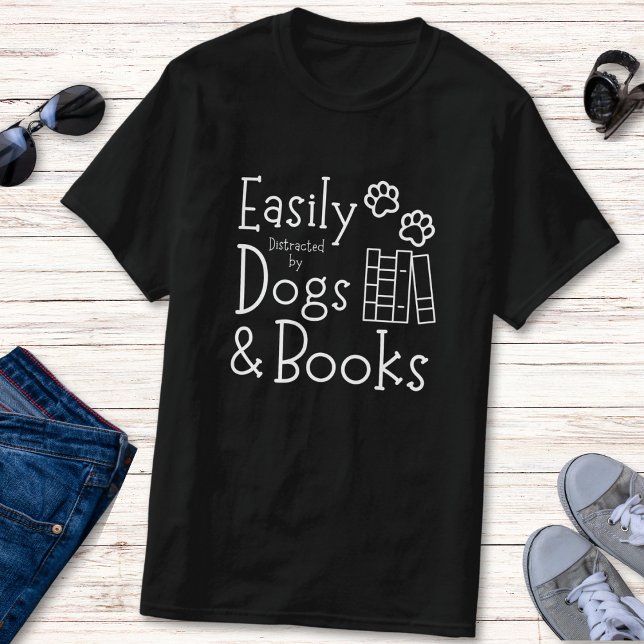 Camiseta Engraçado Livro e Humor do Cachorro (Criador carregado)