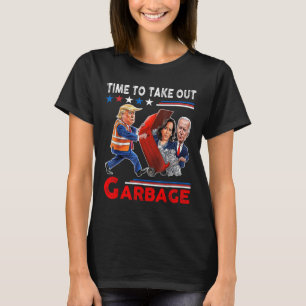 Camiseta Engraçado Lixo Para Trump 2024 - Hora De Sair