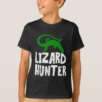 Engraçado Lizard Hunter Reptile amando o garoto