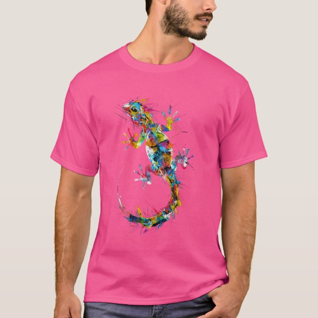 Camiseta Engraçado Lizard Reptile Exotic Gecko Iguana Beard (Frente)